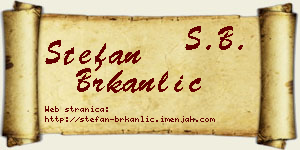 Stefan Brkanlić vizit kartica